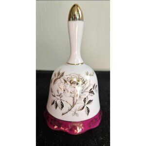 40th Anniversary Golden Rose CHATILLON Fine Porcelain Bell